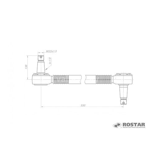 штанга реактивная КАМАЗ (кроме 6520-6460) L=530 мм