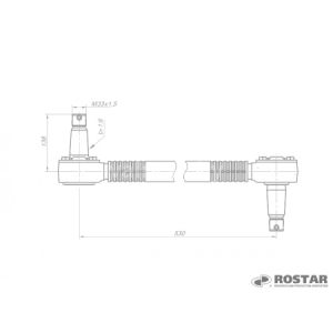 штанга реактивная КАМАЗ (кроме 6520-6460) L=530 мм