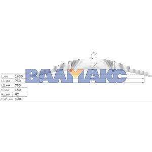 рессора передняя (Кировец) 701М-2902012-02УС