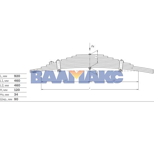 рессора задняя МАЗ (прицеп ,10 листов)