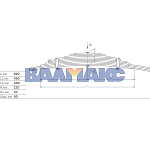 рессора задняя МАЗ (прицеп ,10 листов)