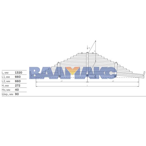 рессора задняя КамАЗ (16 листов)