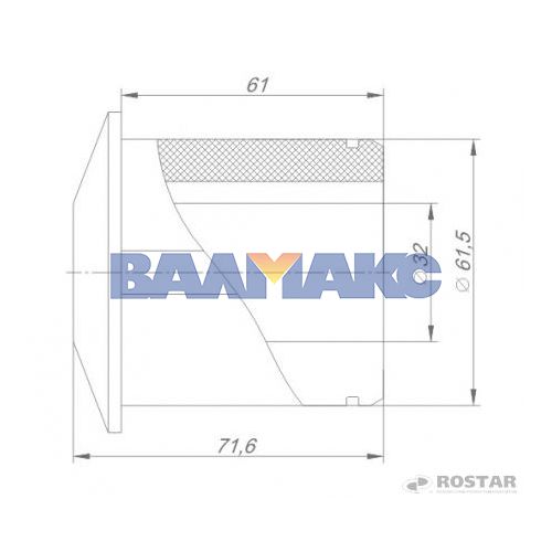 подушка стабилизатора КАМАЗ d=32 мм ROSTAR