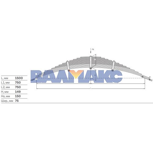 рессора передняя  КамАЗ (14 листов)