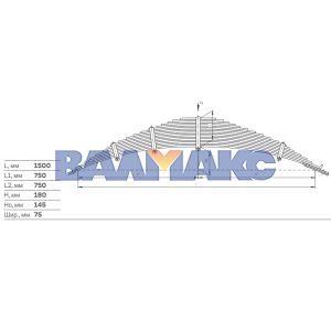 рессора передняя КамАЗ (18 листов) ан. 4925-2902012-10