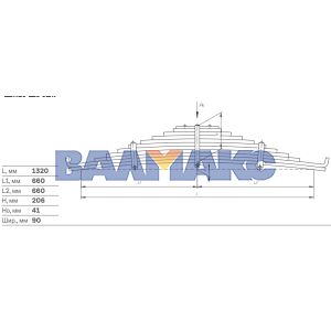 рессора задняя 5322-2912012-02 (11 листов)