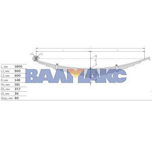 рессора передняя КамАЗ с ушком (11 листов) 65115-2902012-20