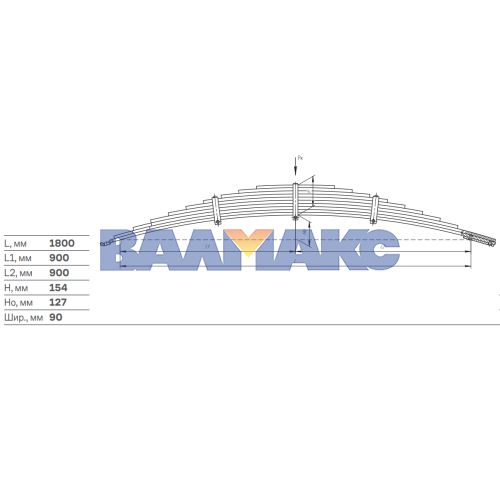 рессора задняя КамАЗ (10 листов) 5425-2912012-01
