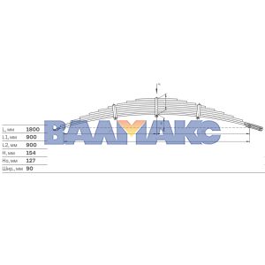 рессора задняя КамАЗ (10 листов) 5425-2912012-01