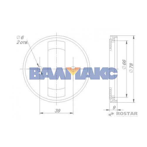 прокладка сигнального фонаря (круглая)